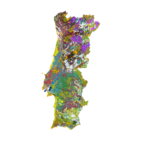 Shapefiles e dados GIS de Portugal